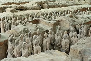 Images Dated 22nd March 2006: Terracotta Army, guarded the first Emperor of China, Qin Shi Huangdis tomb, Xian, Lintong