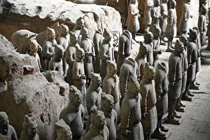 Soldier Prints: Terracotta Army, soldiers and a horse, buried with Emperor Qin Shi Huang in 210-209 BC