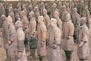 Xian Prints: Terracotta figures from the 2000 year old Army of Terracotta Warriors, Xian