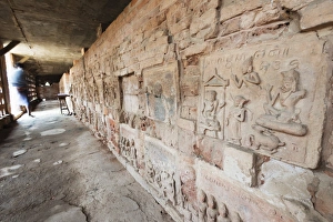 Bagan Prints: Terracotta Jataka tiles, Anauk Petleik Paya, Bagan (Pagan), Myanmar (Burma), Asia