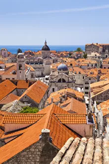 Dubrovnik Gallery: Terracotta tile rooftop view of Dubrovnik Old Town, UNESCO World Heritage Site, Dubrovnik