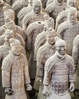Terracotta warrior figures in the Tomb of Emperor Qinshihuang, Xi an, Shaanxi Province, China