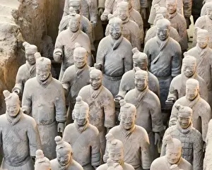 Terracotta warrior figures in the Tomb of Emperor Qinshihuang, Xi an, Shaanxi Province, China