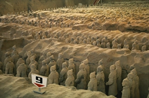 Xian Prints: The Terracotta Warriors at Xian, China, Asia