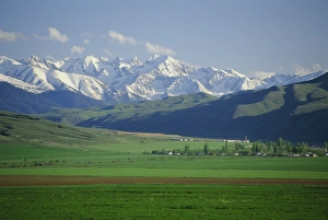 Kirghizstan Prints: Tersey Alatoo mountains by Lake Issyk-Kul