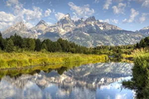 Teton Range Prints: Teton Range from Schwabache Landing, Grand Teton National Park, Wyoming, USA
