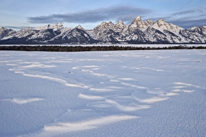 Tetons Prints: Tetons at dawn in the winter, Grand Teton National Park, Wyoming, United States of America