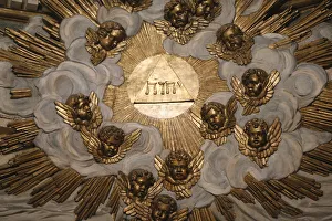 Symbol Prints: Tetragrammaton, Church of Saint-Thomas d Aquin, Paris, France, Europe