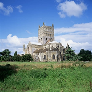 Tewkesbury Prints: Tewkesbury Abbey, Tewkesbury, Gloucestershire, England, United Kingdom, Europe