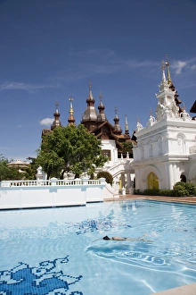 Mandarin Oriental Prints: Thai woman swimming