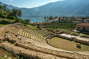 Venue Prints: Theatre at the ancient city of Epidaurus close to the sea, UNESCO, Peloponnese, Greece
