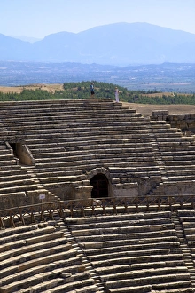 Seat Prints: Theatre at Hierapolis, UNESCO World Heritage Site, Anatolia, Turkey, Asia Minor, Eurasia