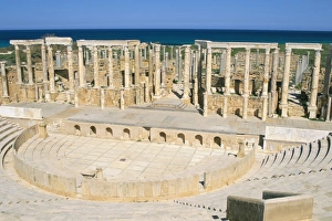 Theatre, Leptis Magna, UNESCO World Heritage Site, Tripolitania, Libya