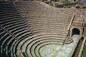 Theatre Prints: The theatre at Pompeii