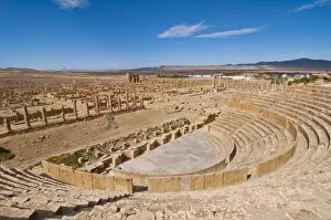 Images Dated 31st October 2010: The theatre at the Roman ruins, Timgad, UNESCO World Heritage Site, Algeria