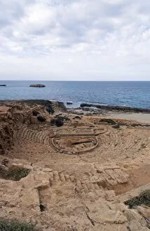 Images Dated 19th October 2007: Theatre, Roman site of Apollonia, Libya, North Africa, Africa
