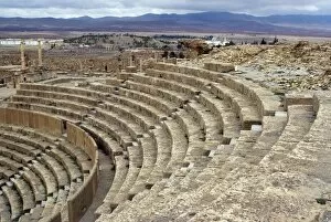 Images Dated 26th December 2007: Theatre, Roman site of Timgad, UNESCO World Heritage Site, Algeria, North Africa, Africa