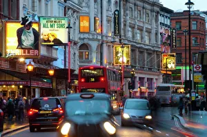 Roads Prints: Theatreland, Shaftesbury Avenue, London, England, United Kingdom, Europe