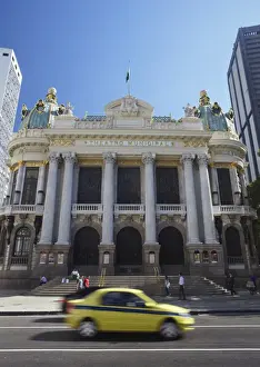 Stereotypically Brazilian Prints: Theatro Municipal (Municipal Theatre) in Praca Floriano (Floriano Square)