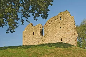 Northumbria Collection: Thirlwall Castle, dating from the 14th century, built close to Hadrians Wall with stone taken
