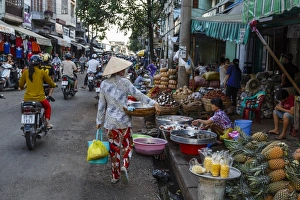 Fresh Prints: Can Tho Market, Mekong Delta, Vietnam, Indochina, Southeast Asia, Asia
