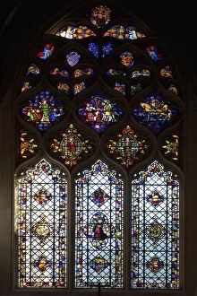 14th Century Gallery: Thomas Becket stained glass window dating from around 1320, Christ Church College Cathedral