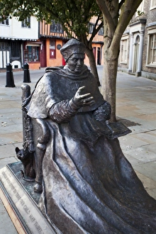 Ipswich Prints: Thomas Wolsey statue, Ipswich, Suffolk, England, United Kingdom, Europe