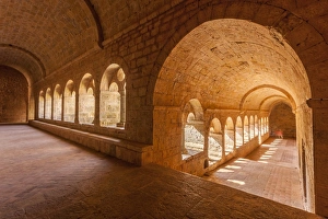 Cloister Prints: Thoronet Abbey in the Var region, Provence, France, Europe