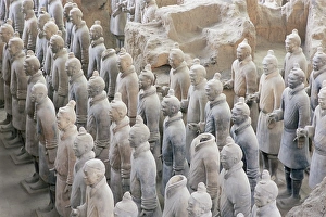 Detail of some of the six thousand statues in the Army of Terracotta Warriors