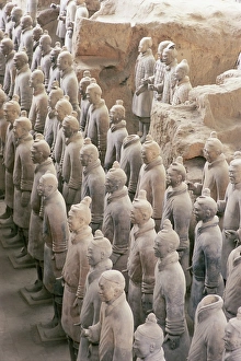 Detail of some of the six thousand statues in the Army of Terracotta Warriors