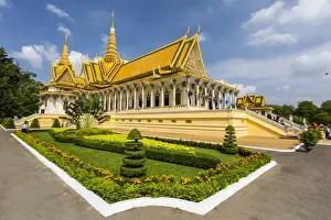 Flower Bed Prints: Throne Hall, Royal Palace, in the capital city of Phnom Penh