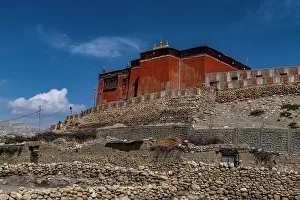 Mustang Kingdom Prints: Thubten Shedrup Dhagyeling Monastery, Tsarang, Kingdom of Mustang, Himalayas, Nepal, Asia