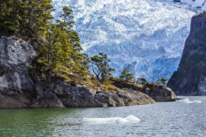 Strait Prints: Tidewater glacier in the Strait of Magellan, Patagonia, Chile, South America
