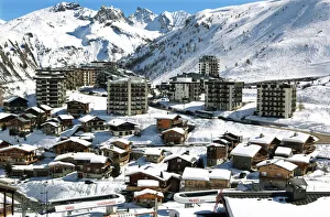 Vacations Prints: Tignes-le-Lac, Tignes, Savoie, Rhone-Alpes, French Alps, France, Europe