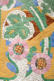 Tile mosaic on Palau de La Musica