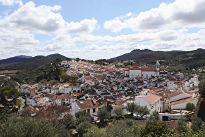 Walled City Prints: The tile roofs of houses in the walled city of Castelo de Vide, Alentejo, Portugal