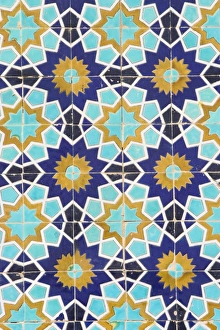 Tilework detail, Shrine of Hazrat Ali, who was assassinated in 661, Mazar-I-Sharif