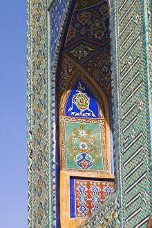 Tilework detail, Shrine of Hazrat Ali, who was assassinated in 661, Mazar-I-Sharif