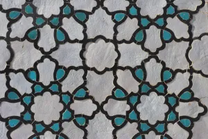 Masjid E Jam Prints: Detail of tilework on the Friday Mosque or Masjet-eJam