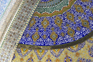 Detail of tilework, Shrine of Hazrat Ali, who was assassinated in 661, Mazar-I-Sharif