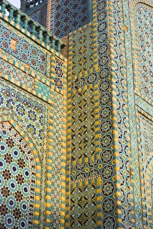 Afgani Prints: Detail of tilework, Shrine of Hazrat Ali, who was assassinated in 661, Mazar-I-Sharif