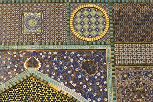Detail of tilework, Shrine of Hazrat Ali, who was assassinated in 661, Mazar-I-Sharif