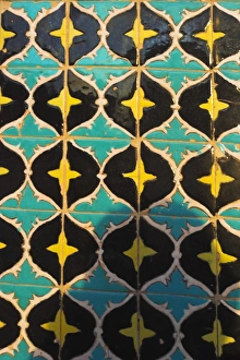 Uniformity Prints: Detail of tilework, Shrine of Hazrat Ali, who was assissinated in 661, Mazar-I-Sharif