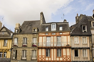 Town House Prints: Timber-framed buildings, Quimper, Southern Finistere, Brittany, France