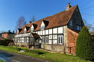 Tudor Prints: Timber framed historic listed building