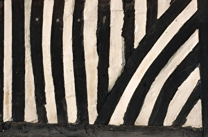 Abstracts Prints: Detail of timber framed house, Auge Valley, Basse Normandie, France, Europe