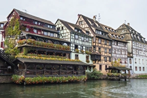 Petite France Prints: Timbered houses and canal in the quarter Petite France