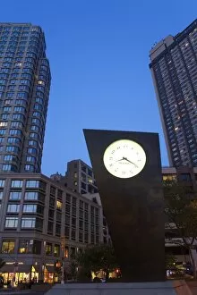 Timesculpture by artist Philip Johnson, at Lincoln Center, Upper West Side