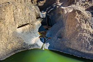 Waterfalls Prints: Timia waterfall, Oasis of Timia, Air Mountains, Niger, Africa