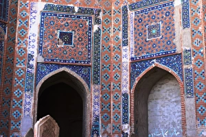 Timurid decoration, main Iwan of the interior courtyard, Sufi shrine of Gazargah